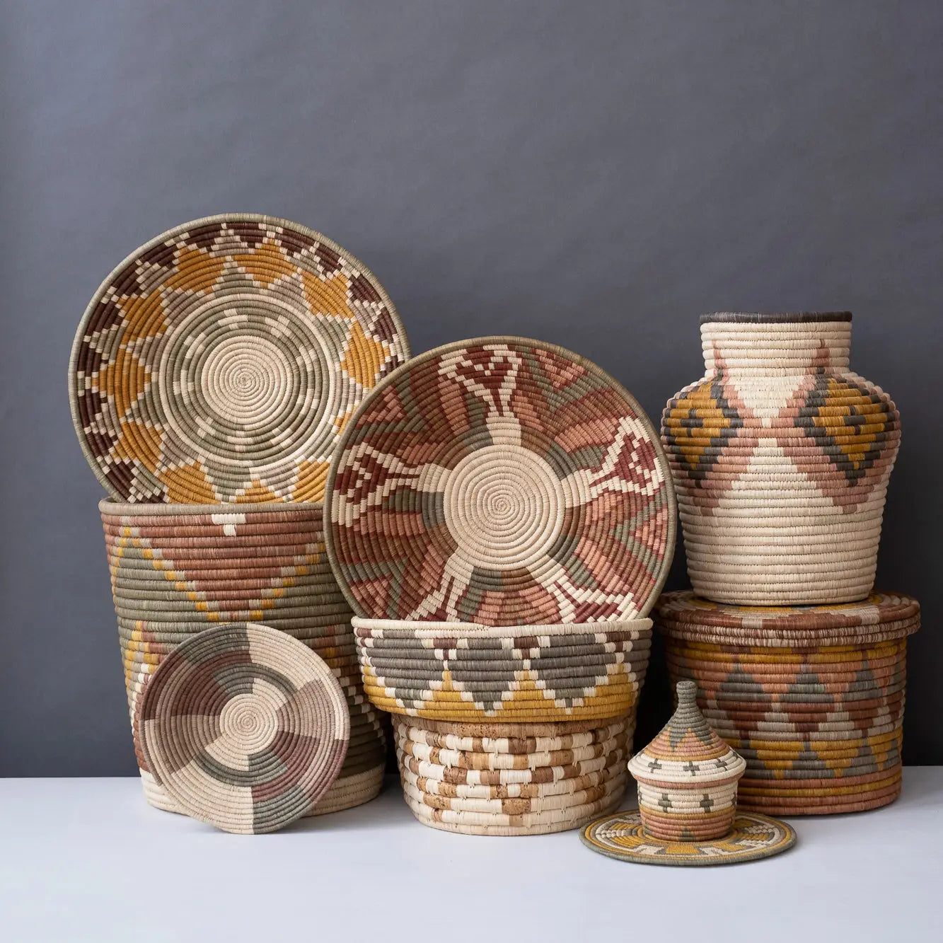 "Quilt garden" woven bowl | Elevate | Large