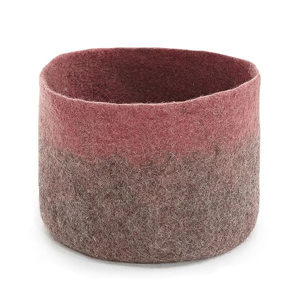 Muskhane | bicolour felt calabash | light stone coral | medium