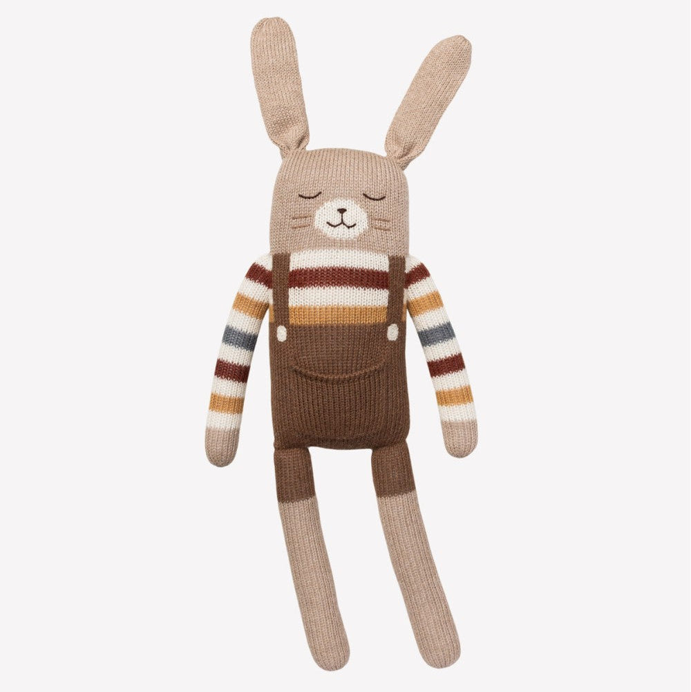 main sauvage | big bunny soft toy | rainbow sweater