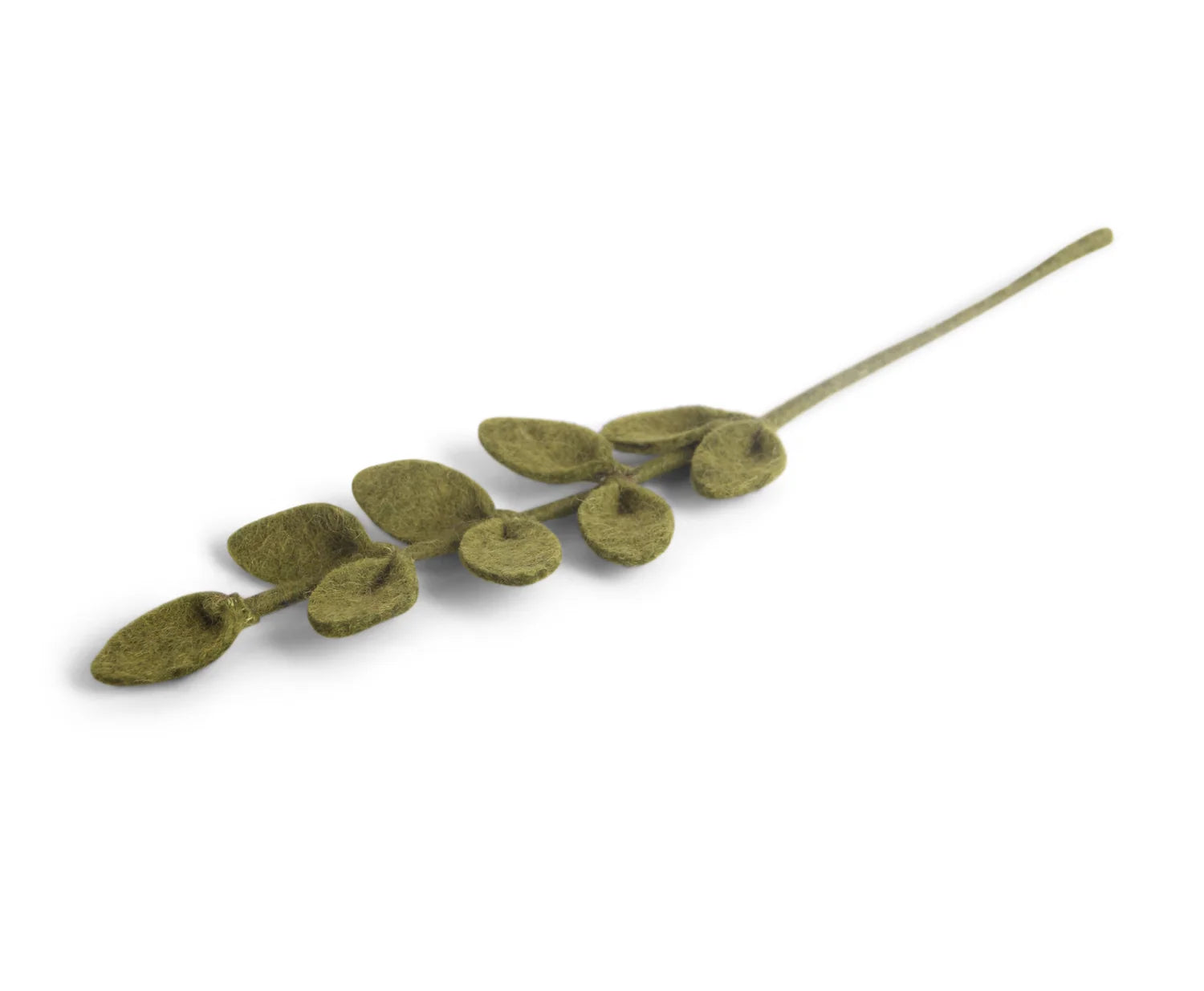 Gry & Sif | felt leaf branch | sharp green