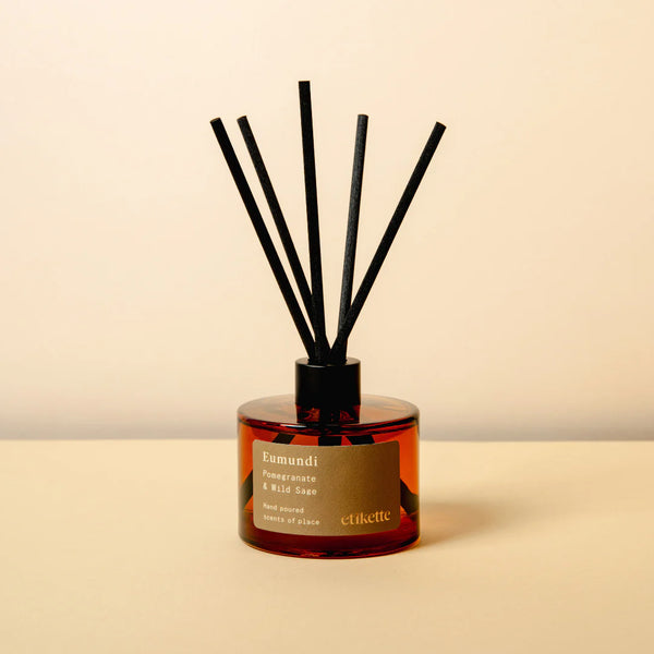 Etikette | eco reed diffuser | Eumundi pomegranate wild sage