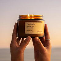 Etikette soy candle | bight lemongrass  citronella | 500ml - hold