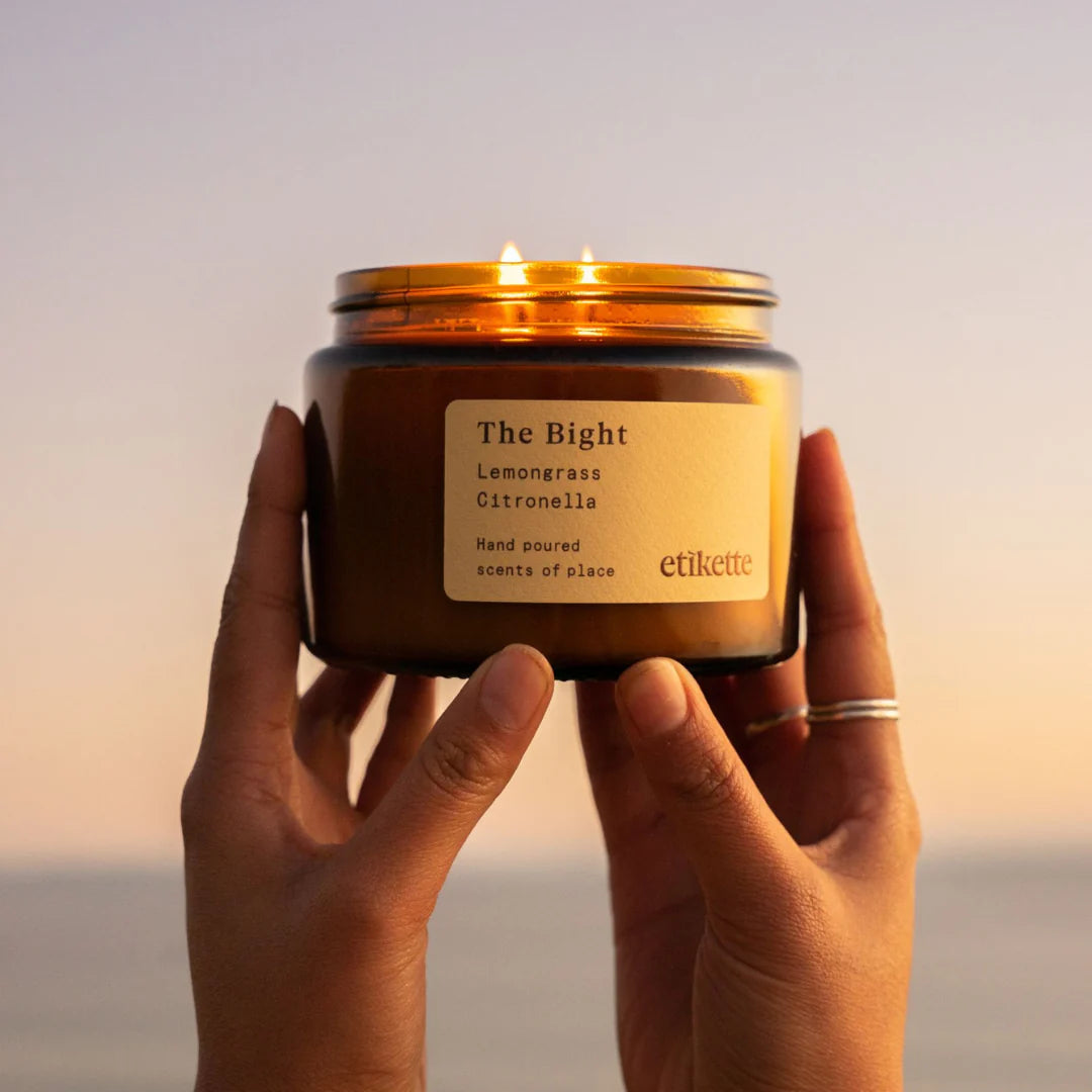 Etikette soy candle | bight lemongrass citronella | 500ml - hold