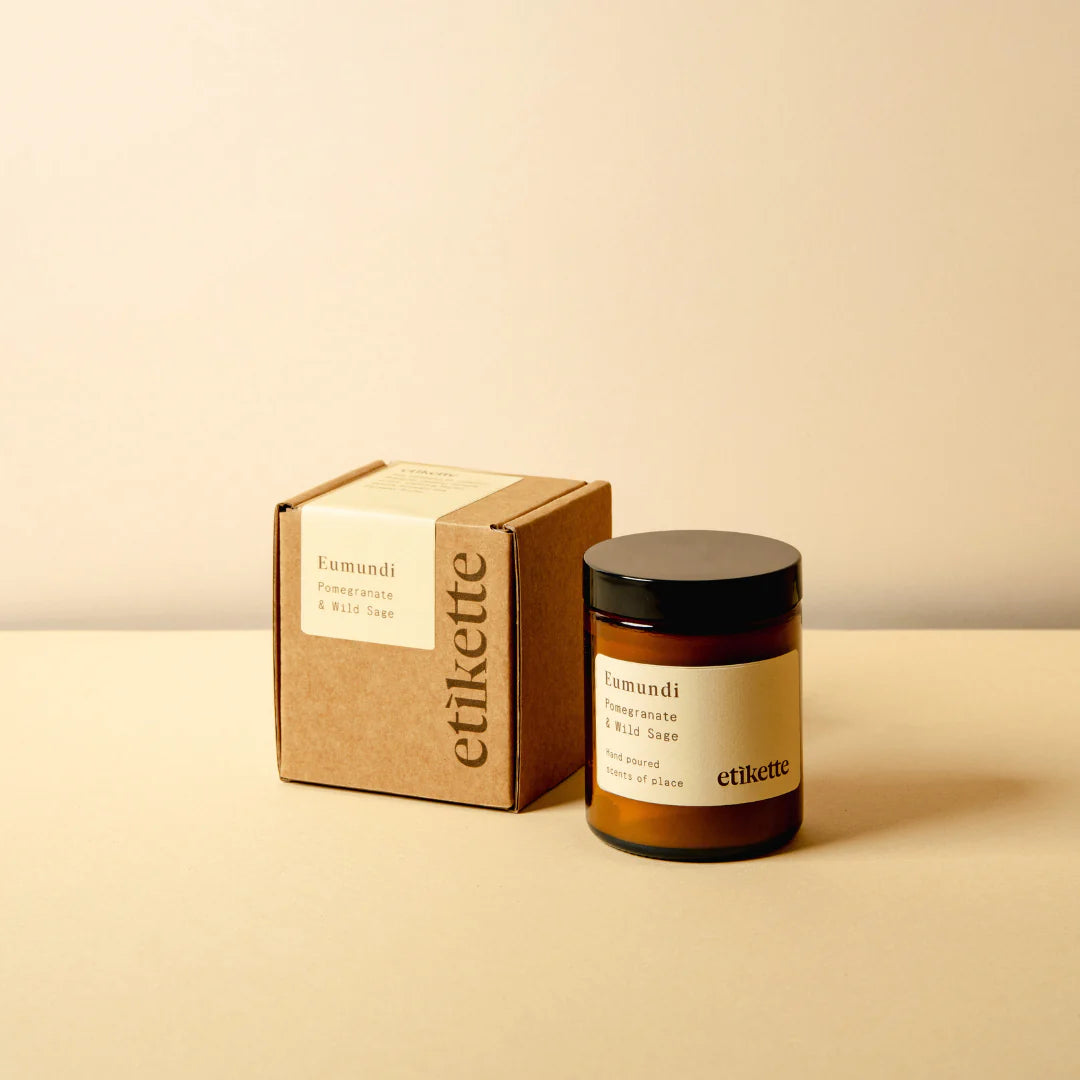 Etikette soy candle | pomegranate wild sage | 175ml - box