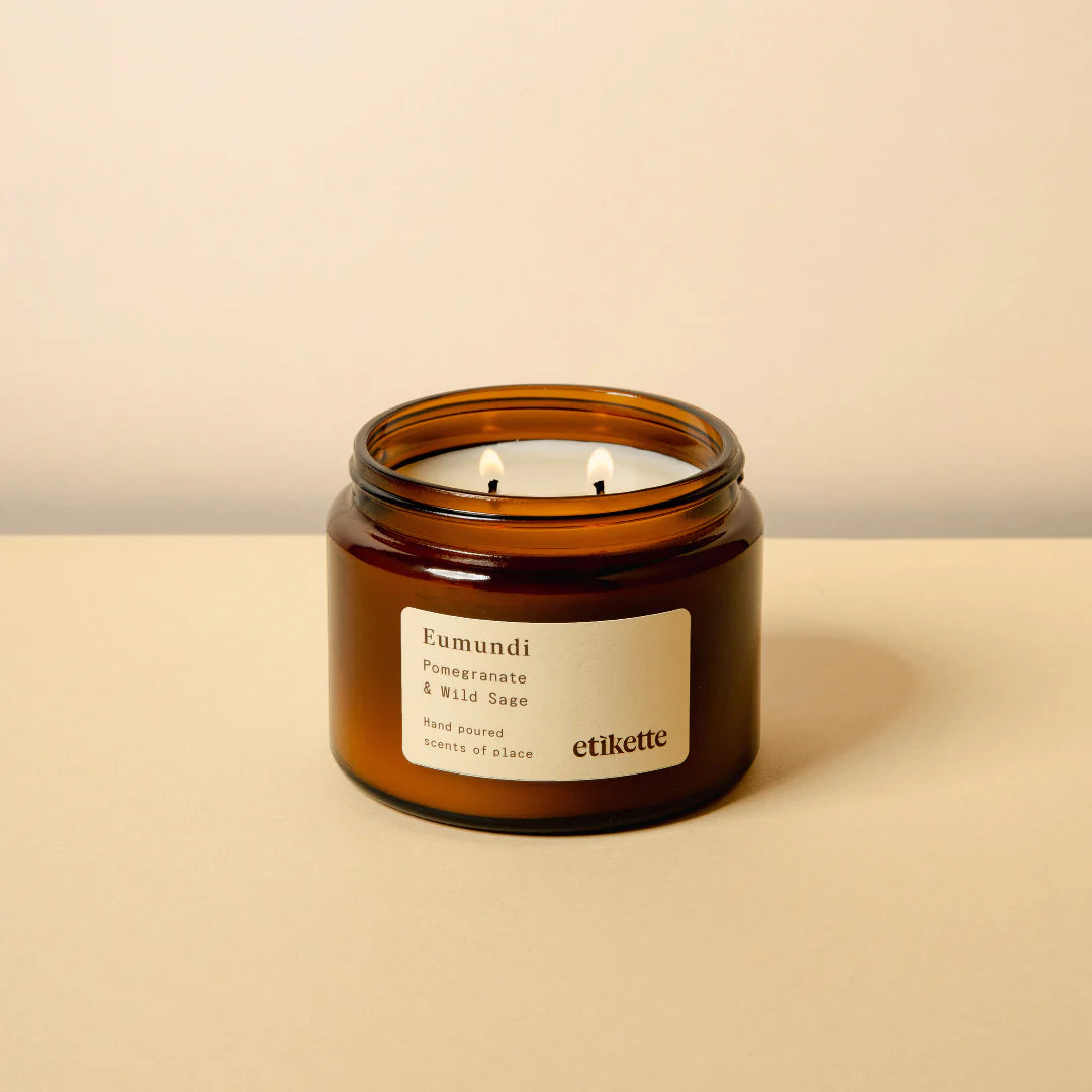 Etikette | soy candle | Eumundi pomegranate wild sage | 500ml