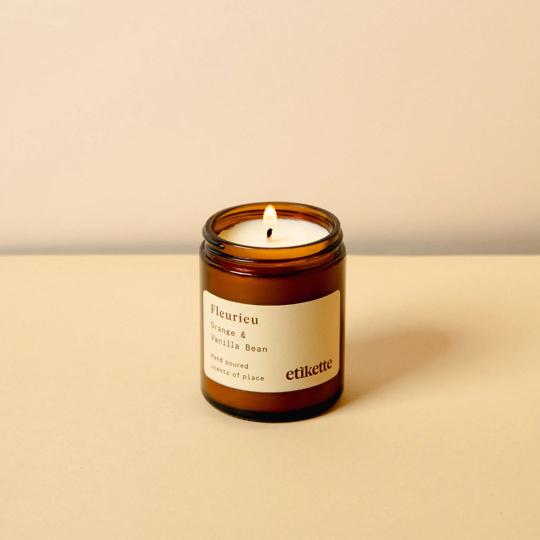 mondocherry - Etikette soy candle | Fleurieu orange and vanilla bean