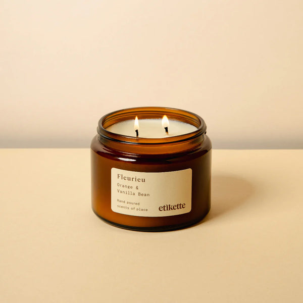 Etikette soy candle | Fleurieu orange and vanilla bean | 500ml