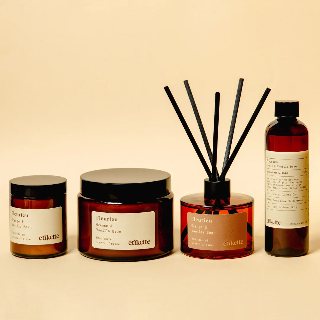 Etikette soy candle | Fleurieu orange and vanilla bean | 500ml - collection