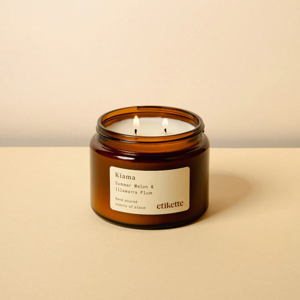 Etikette | soy candle | Kiama summer melon Illawarra plum | 500ml