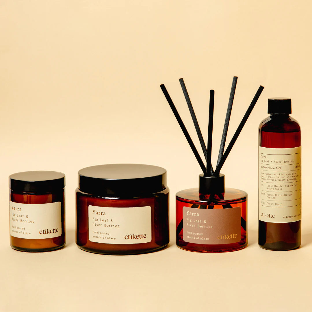 Etikette | soy candle | Yarra fig leaf river berries | 500ml - collection