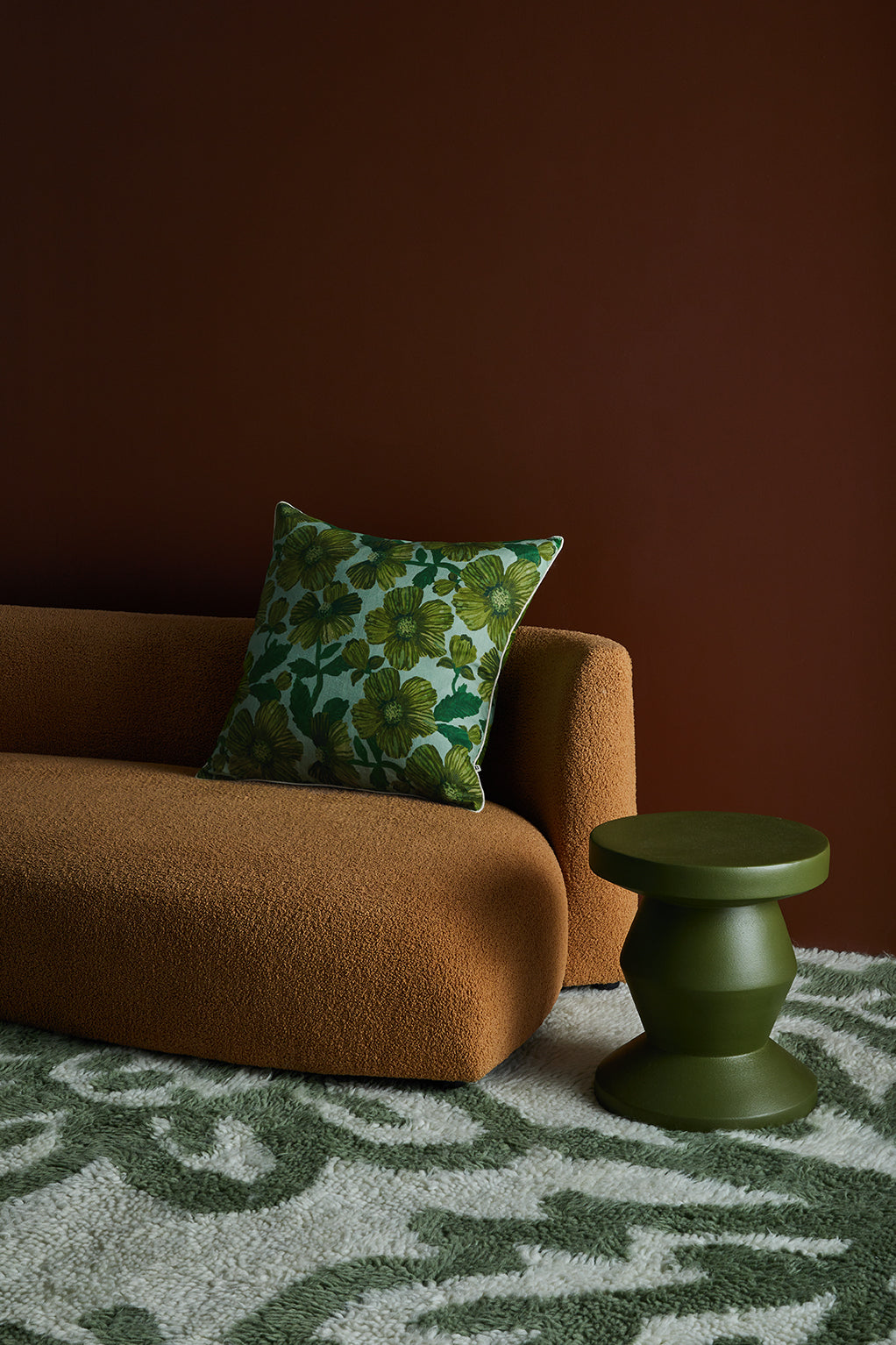 Bonnie and Neil | woodland cushion | sage