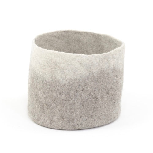 Muskhane | bicolour felt calabash | light stone natural | medium