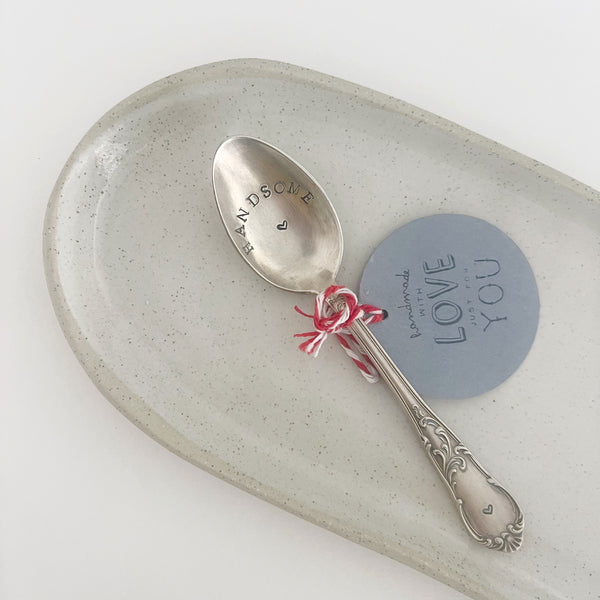 mondocherry - antique silverware teaspoon | "handsome"