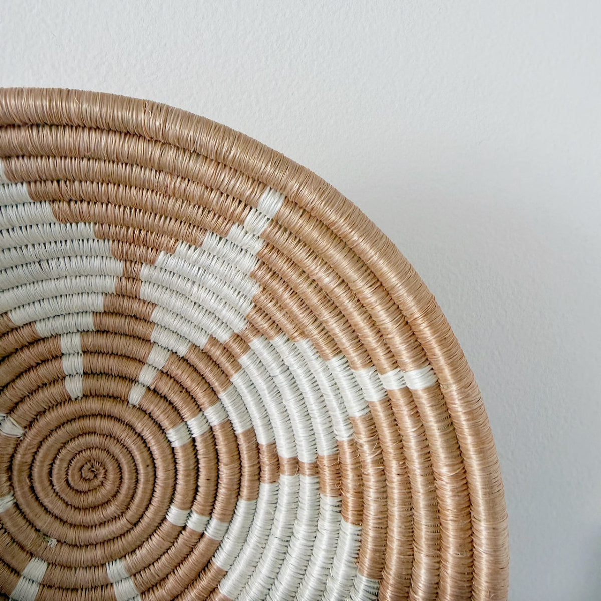 mondocherry - African woven bowl "Hope" | medium | apricot #2 - close