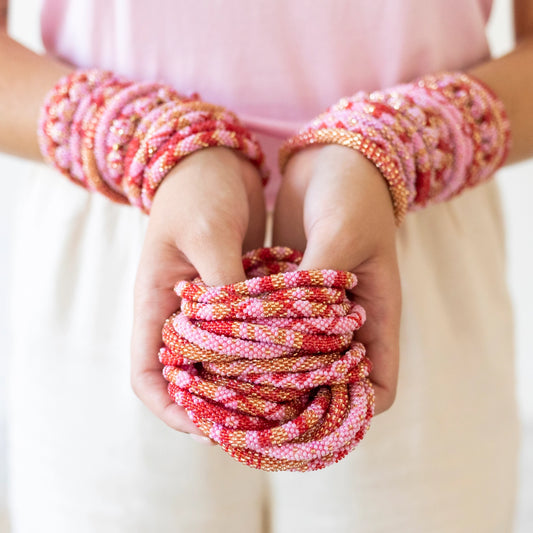 aid through trade | roll on bracelet | hibiscus