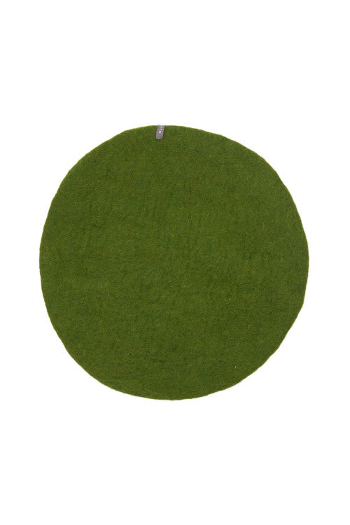 Muskhane | plain pastille felt placemat | green