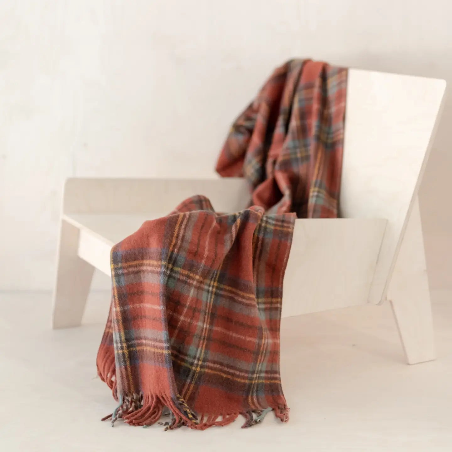 TBCo | recycled wool blanket / scarf | Stewart royal antique tartan