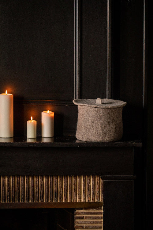 Muskhane | felt calabash | light stone | small