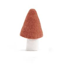 Muskhane | felt morel mushroom | large | coral