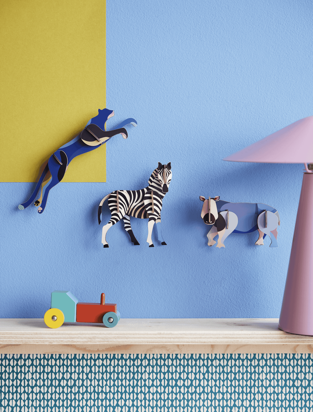 mondocherry - Studio Roof | rhino wall hanging - display