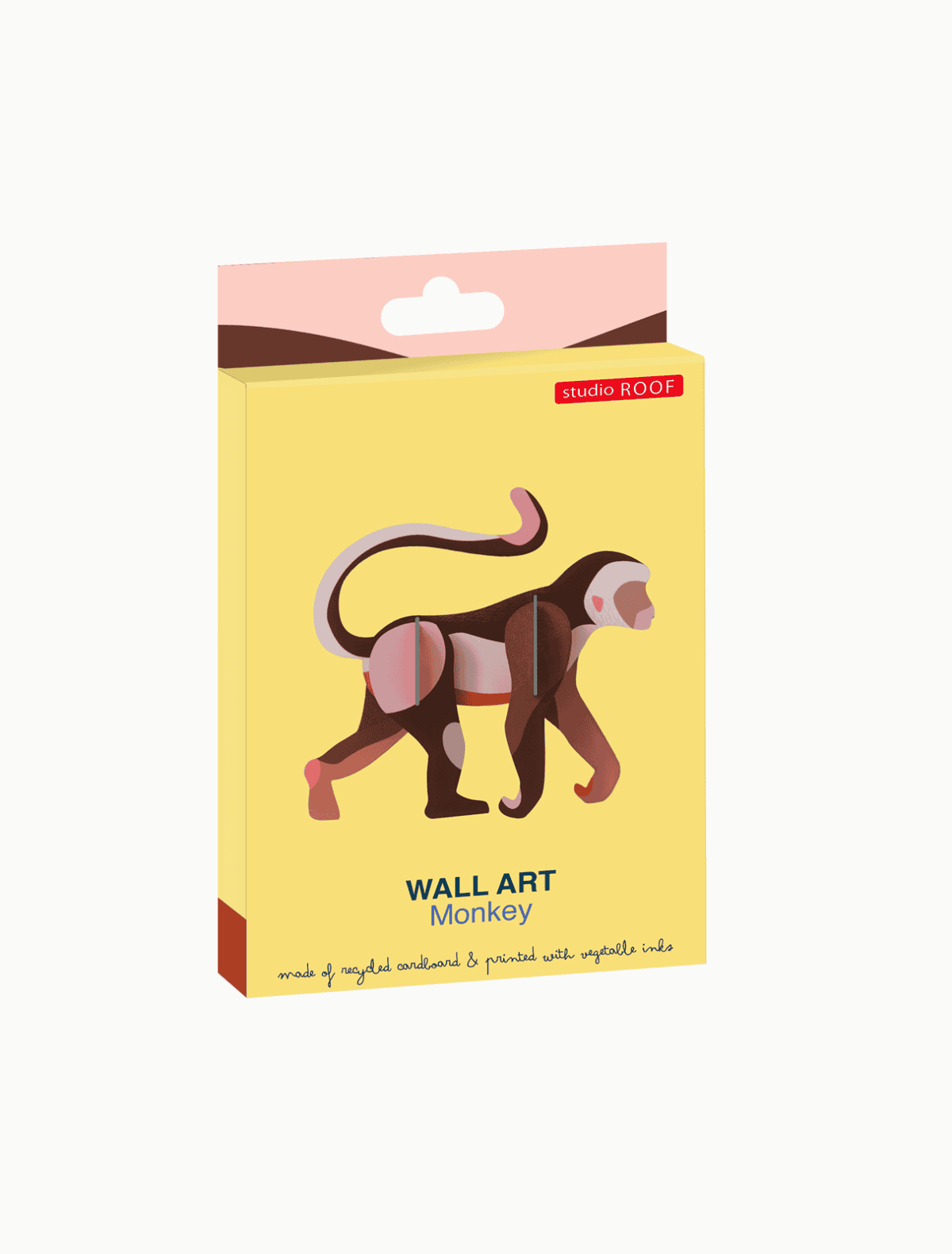 Studio Roof | monkey wall hanging - box
