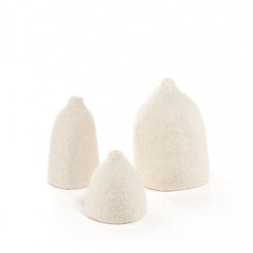 Muskhane | felt tinkerbell vase set | natural