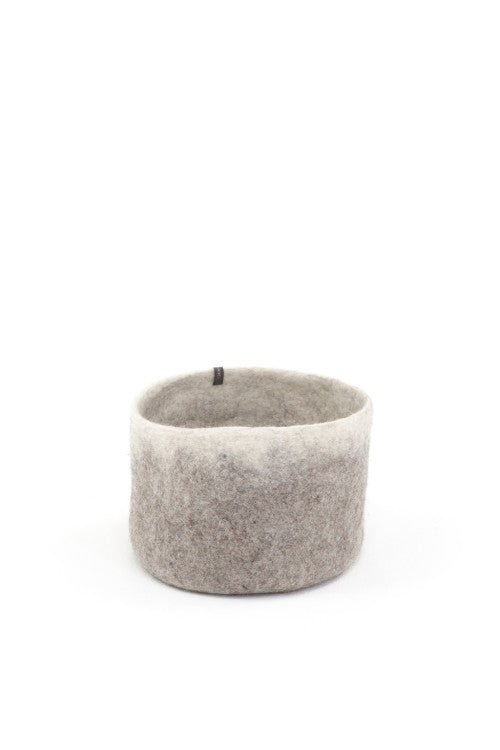 Muskhane | bicolour felt calabash | light stone natural | small