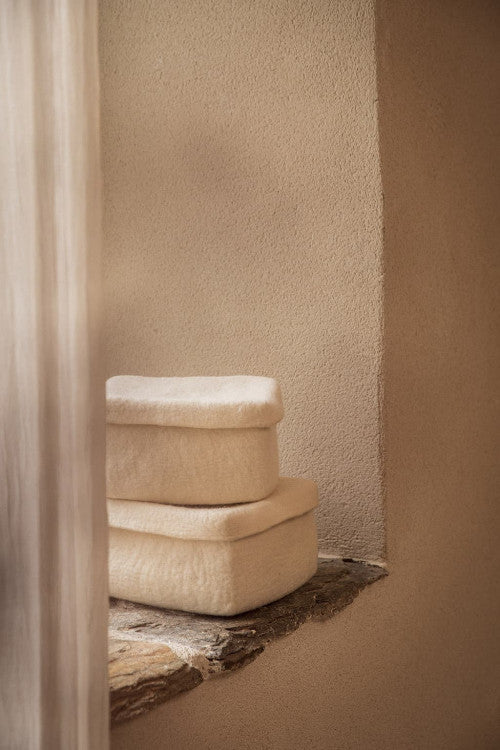 Muskhane | felt rectangulo box | natural | large