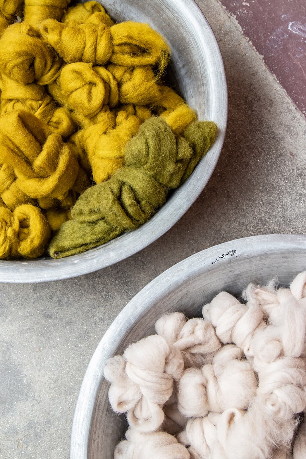 rolled felt in bowls