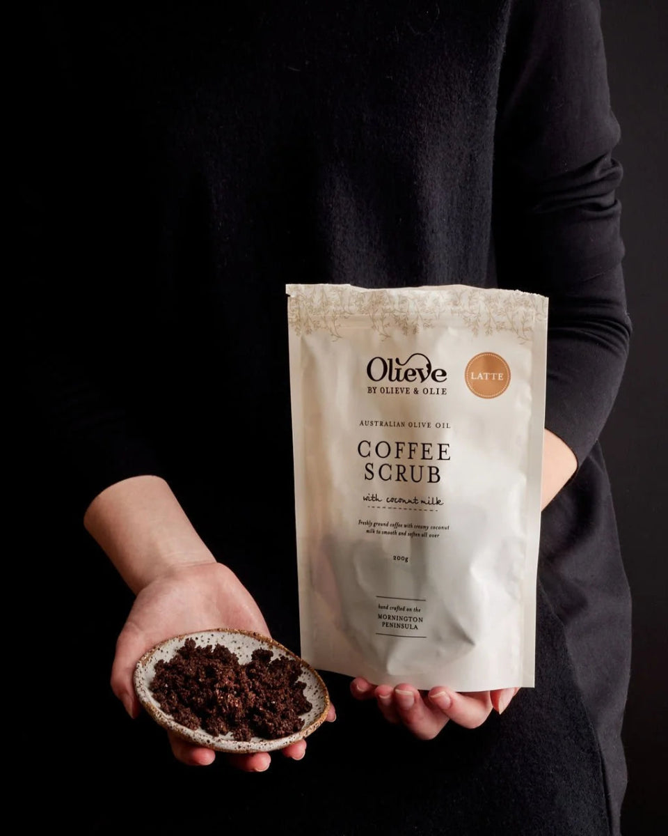mondocherry - Olieve and Olie | coffee body scrub | chai - hold