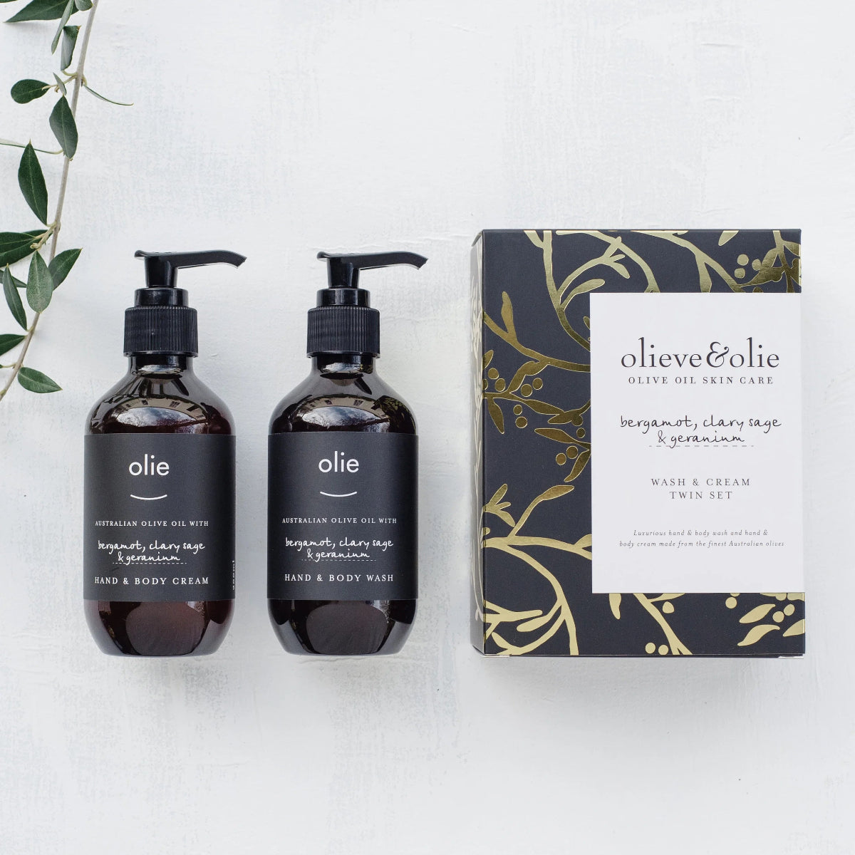 mondocherry - Olieve and Olie | hand wash & cream set | bergamot