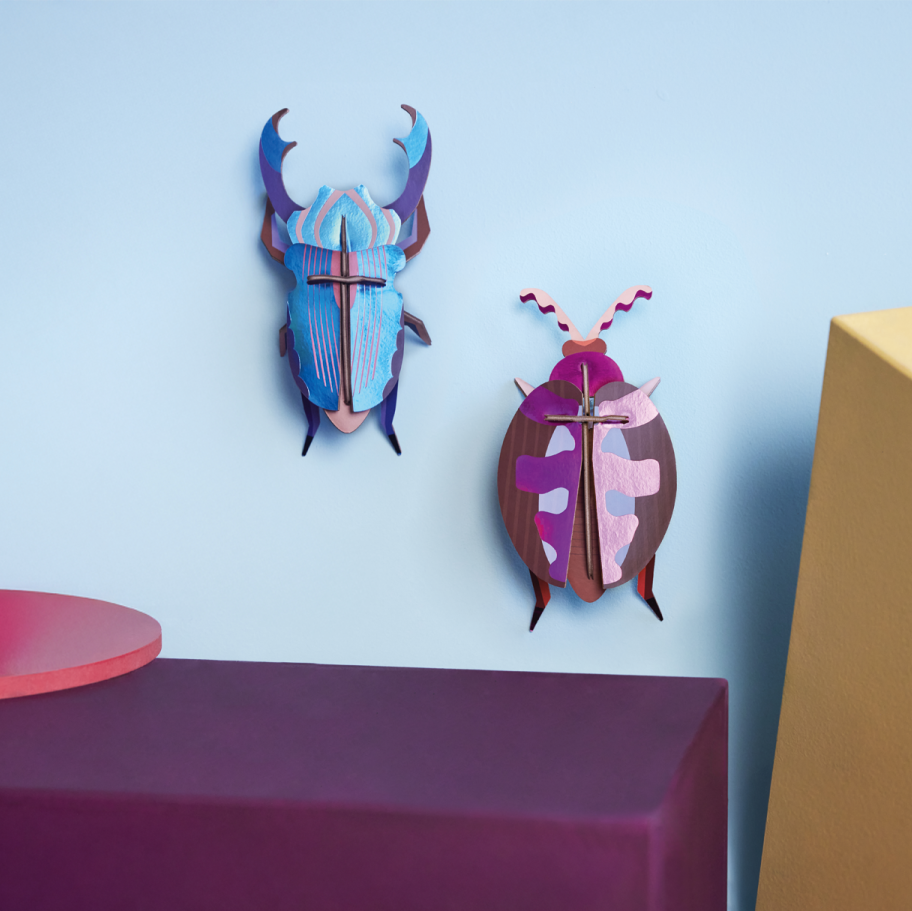 mondocherry - Studio Roof | azure stag beetle wall decor - wall