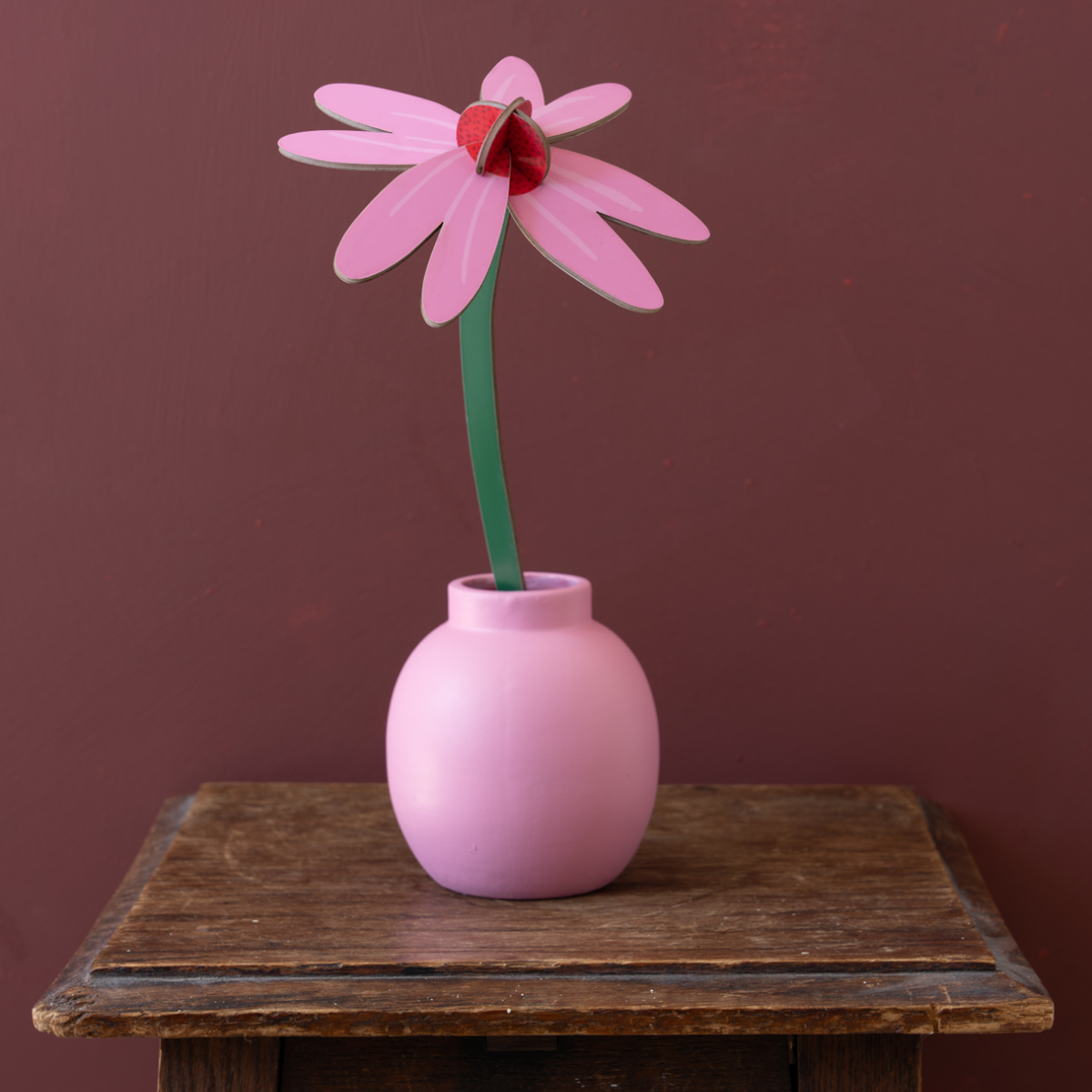 mondocherry - Studio Roof | everlasting flowers | pink coneflower - vase
