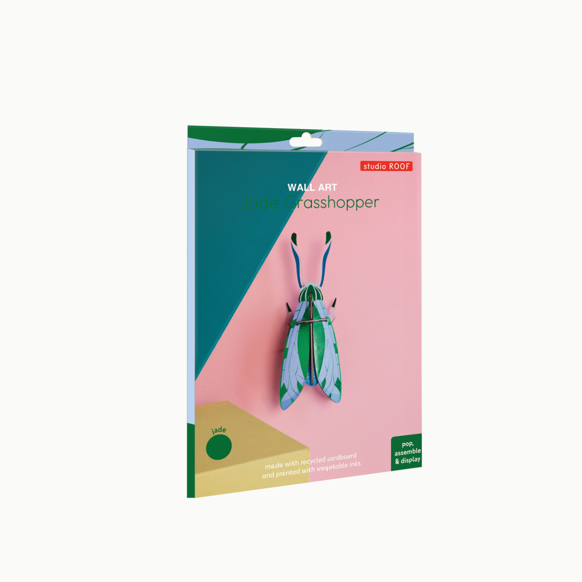 mondocherry - Studio Roof | jade grasshopper wall decor - box