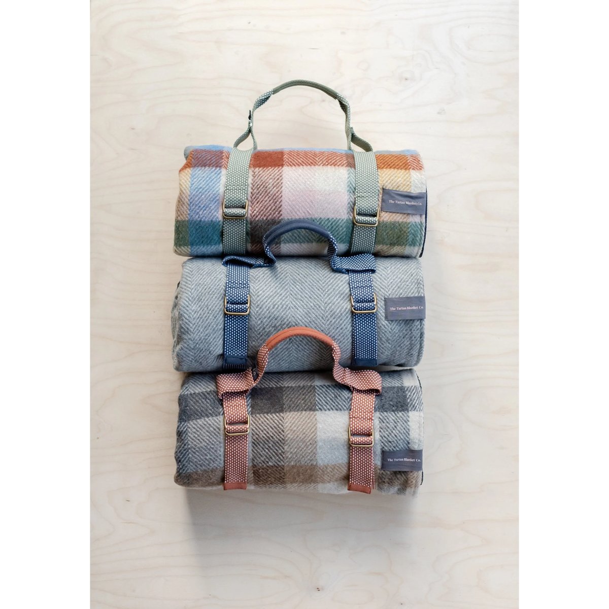 TBCo | recycled wool picnic blanket in fraser weathered tartan - collection