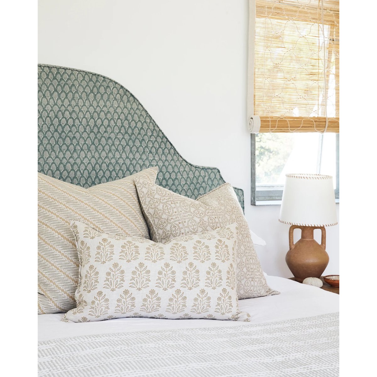 mondocherry - Walter G | jakarta linen cushion | elm - bed