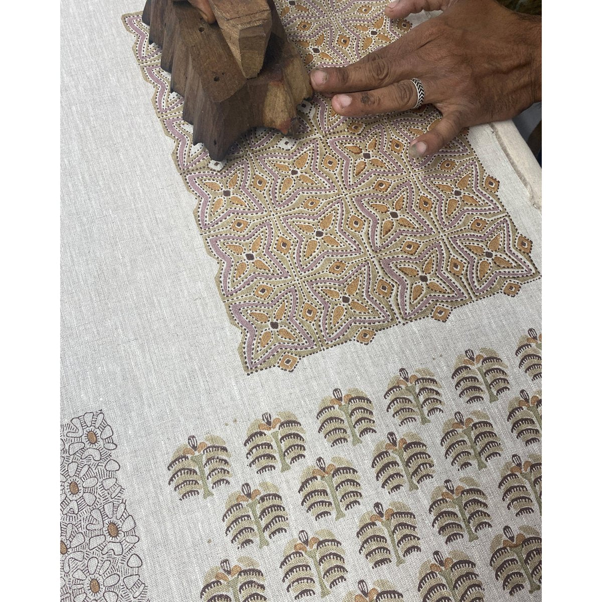 mondocherry - Walter G | patuli linen cushion | amaro - printing