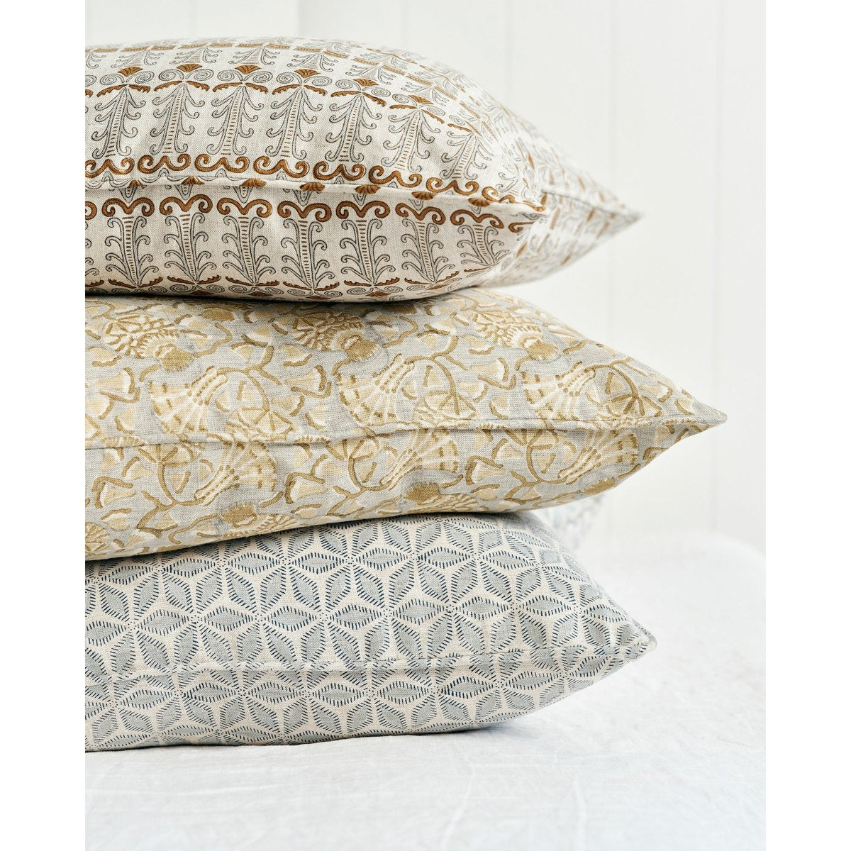 mondocherry - Walter G | Santorini Linen cushion - sahara - stack