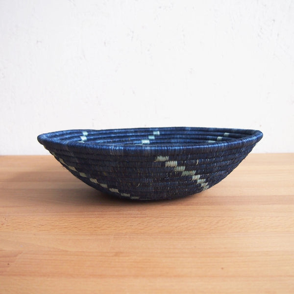 mondocherry - "Ruhango" African woven bowl | large - wall decor - side