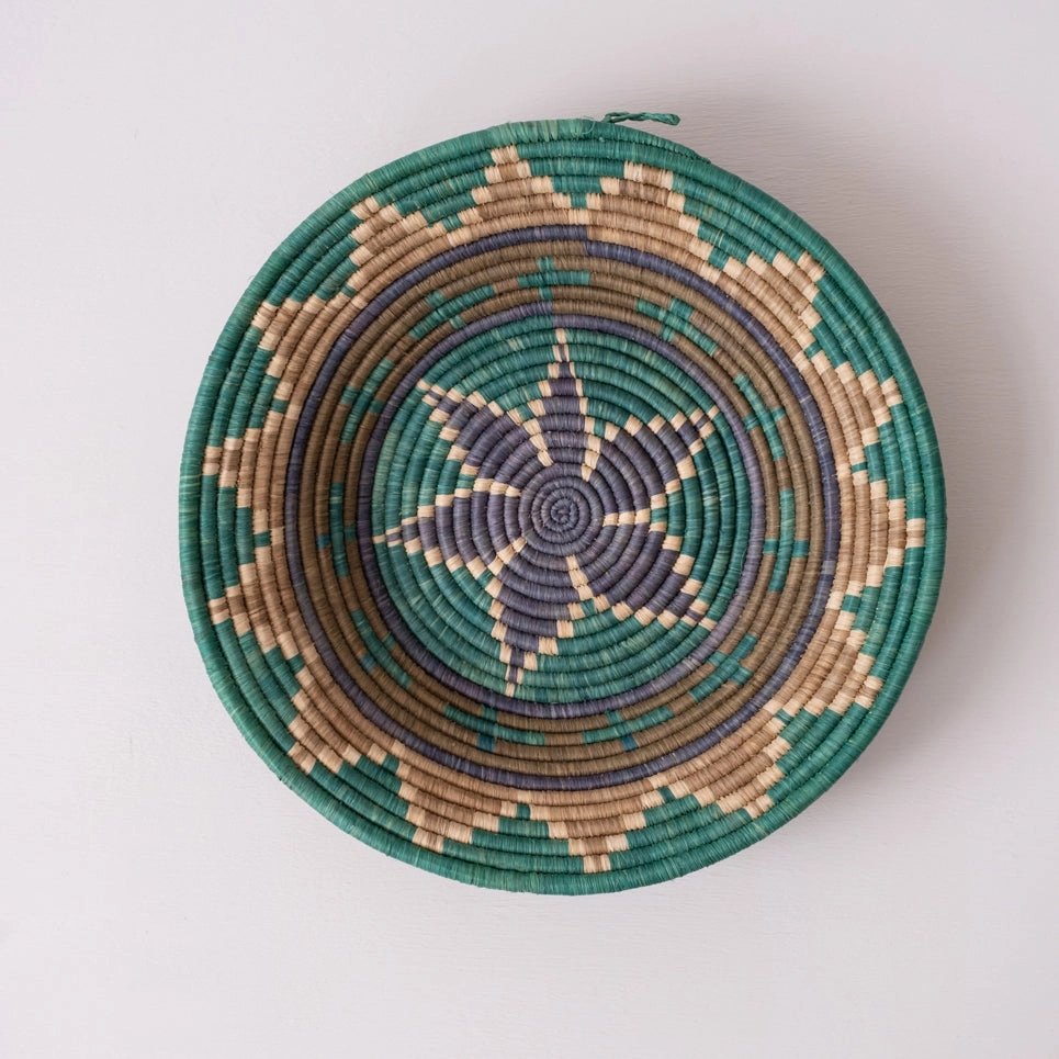 mondocherry "Star Burst" woven bowl wall decor
