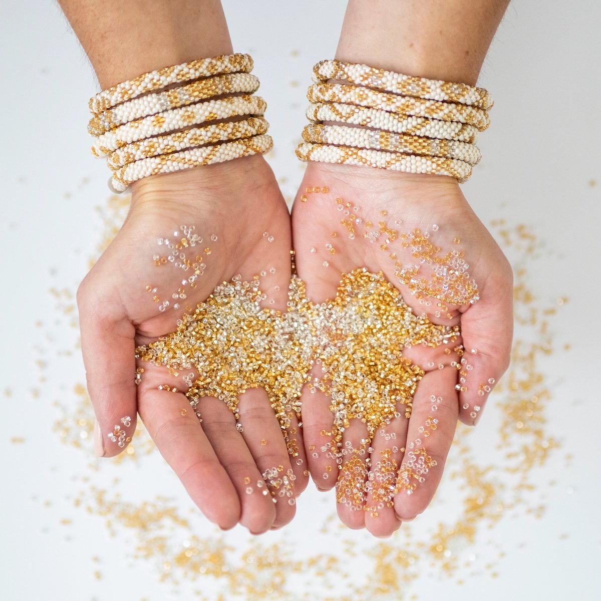 mondocherry - aid through trade | roll on bracelet | cairo - wearing