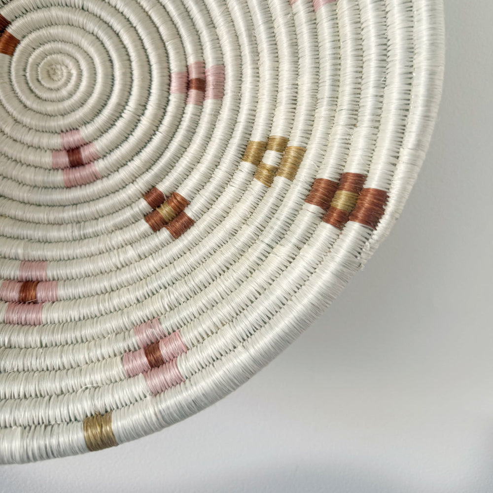 mondocherry - "Bloom" African woven bowl | Large | blossom #1 - close