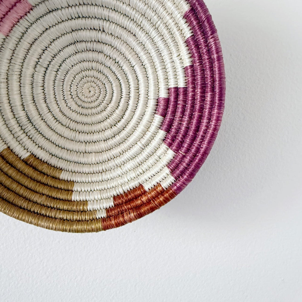 mondocherry - "Bloom" African woven bowl | small | vitality #2 - close
