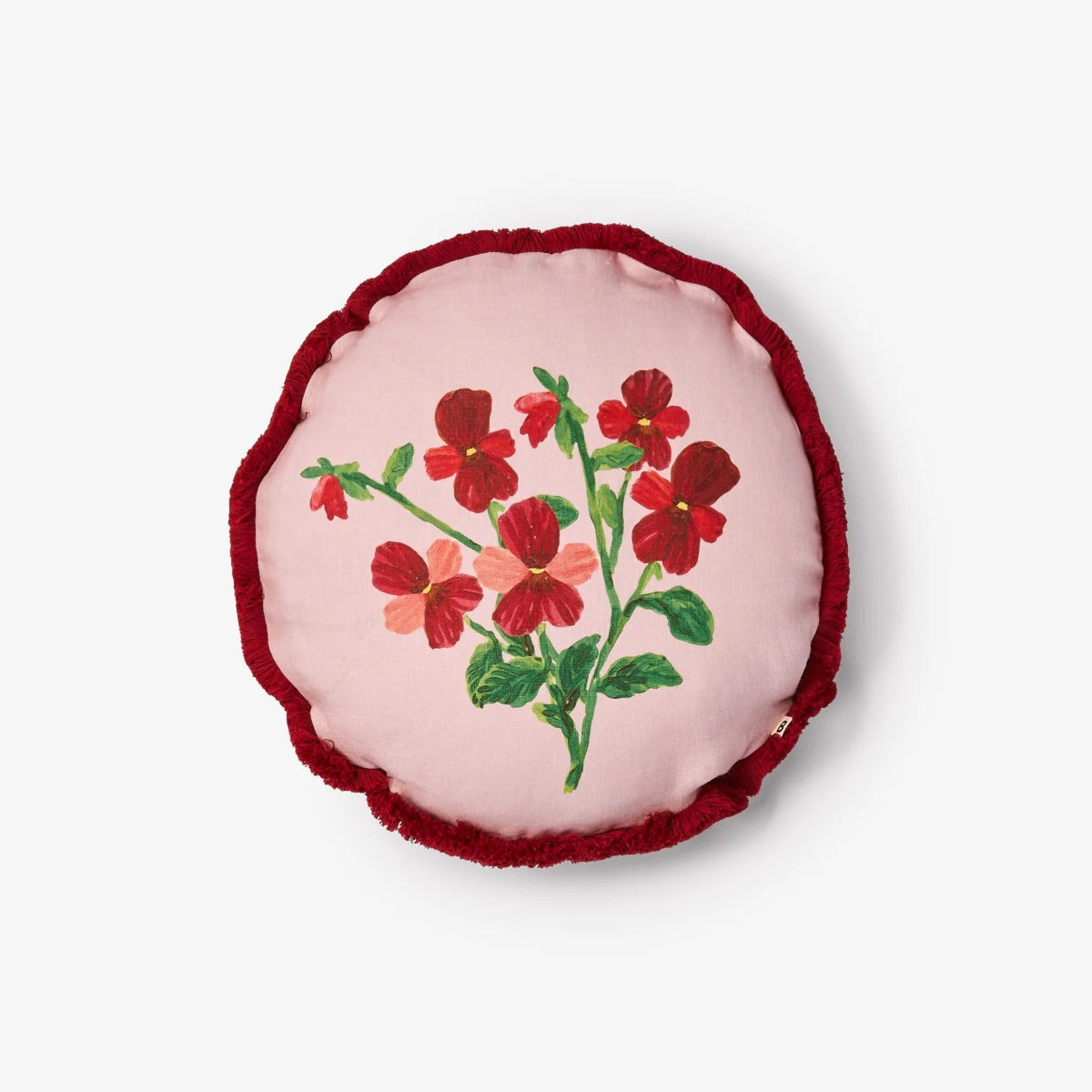 mondocherry - Bonnie and Neil | mini viola round linen cushion