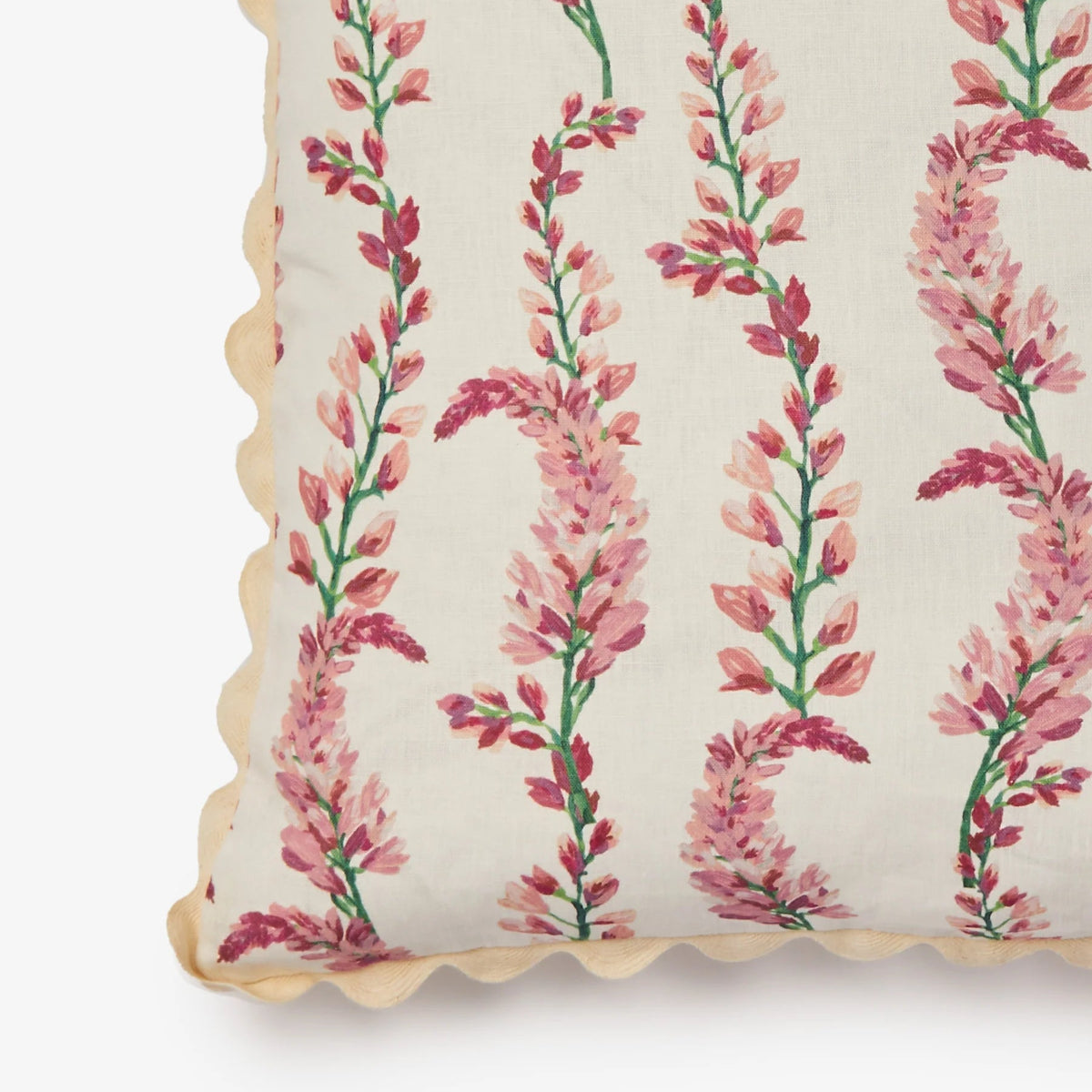 mondocherry - Bonnie and Neil | penny pink linen cushion - corner