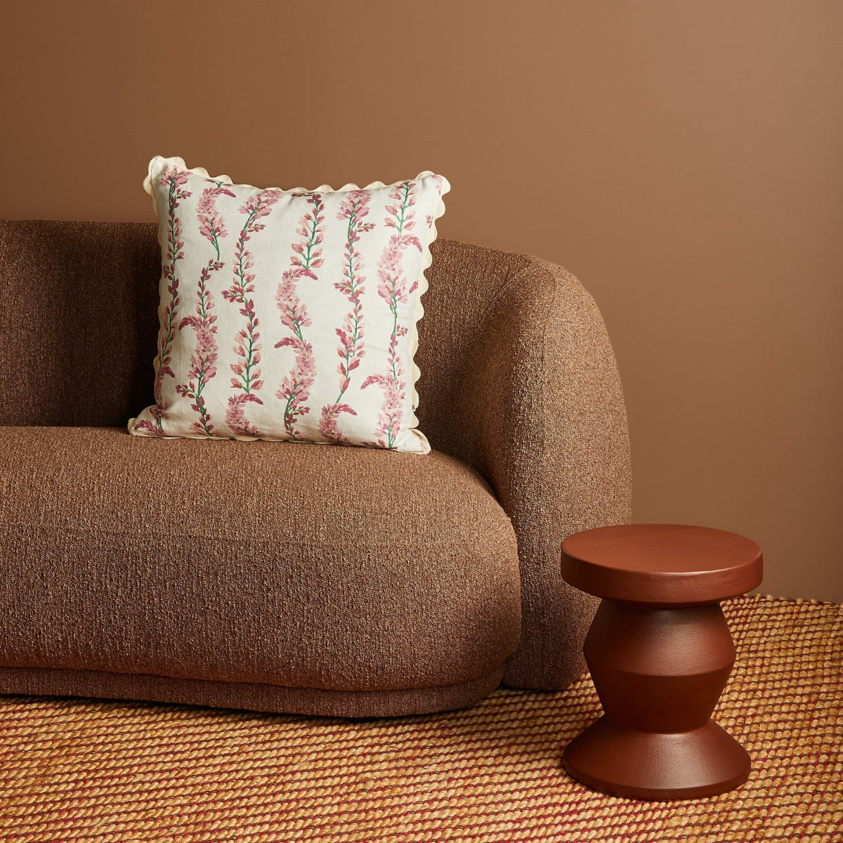 mondocherry - Bonnie and Neil | penny pink linen cushion - sofa