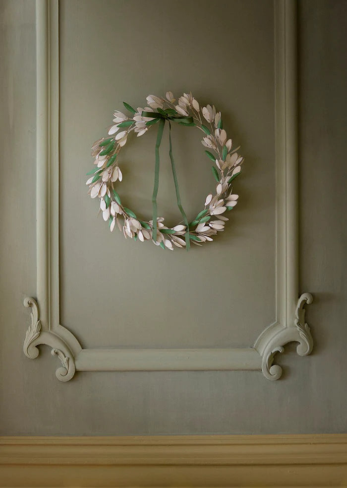 mondocherry - Bungalow | snowdrop wreath | off-white - wall