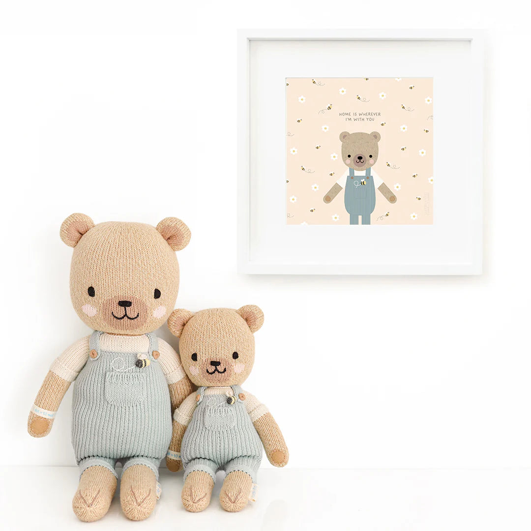 mondocherry - Cuddle & Kind "Charlie the honey Bear" kids cotton doll - styled