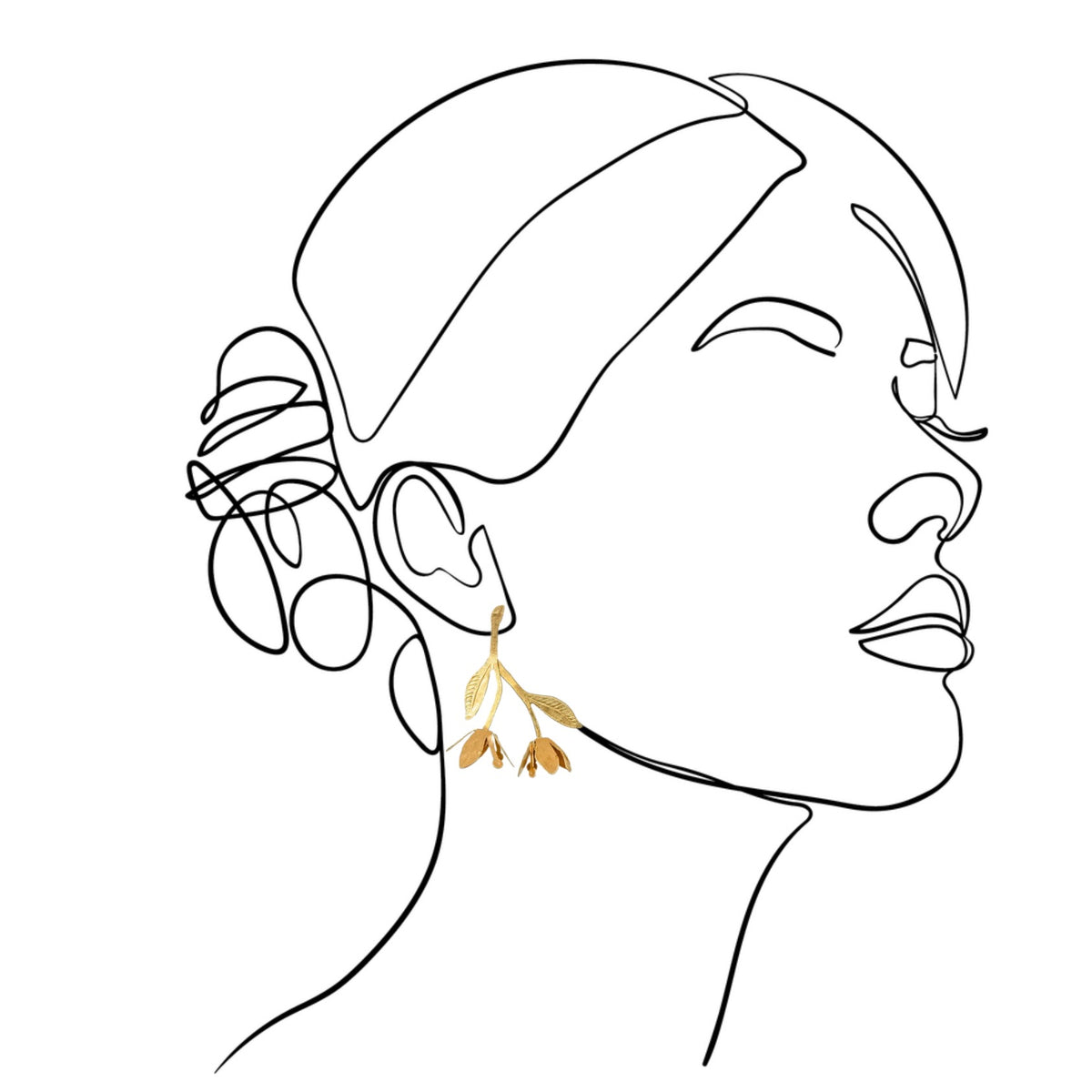 mondocherry - We Dream in Colour jewellery | damson earrings - drawing