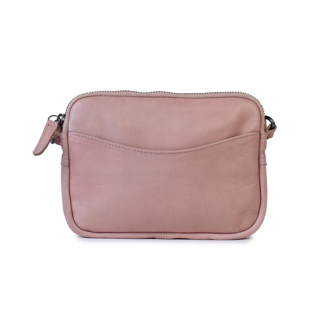mondocherry - Dusky Robin | emma leather bag | dusky pink